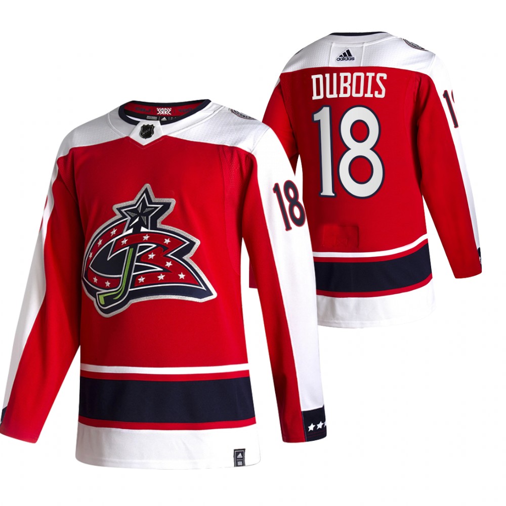 2021 Adidias Columbus Blue Jackets #18 Pierre-Luc Dubois Red Men Reverse Retro Alternate NHL Jersey